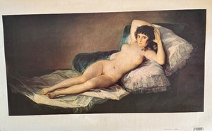 lot 128 image: Vintage Goya Pin Up Art Beautiful Print on Canvas