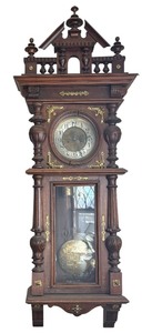 lot 254 image: Beautiful Antique Gustav Becker Style Wall Clock