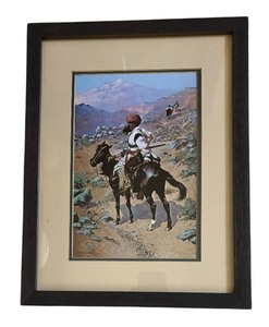 lot 482 image: An Indian Trapper Print by Frederic Remington