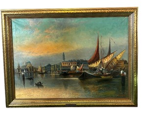 lot 17A image: Venice Original Painting by A. Freyberg