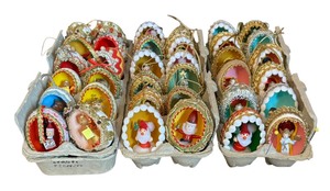 lot 276 image: Assorted Handcrafted Diorama Christmas Ornaments