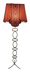 lot 571 image: Fancy Metal Floor Lamp