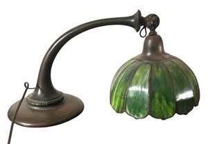 lot 581 image: Gorgeous Vintage Stained Glass Lamp