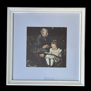lot 600 image: The Reading Hour Print by Norman Rockwell