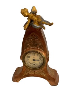 lot 225 image: Vintage Gilbert Clock Co Art Nouveau Clock
