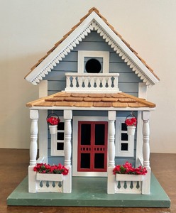 lot 323 image: Wooden Birdhouse Newburyport Cottage Birdhouse Limited Edition Gardens Eden