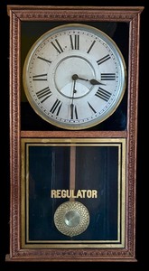 lot 341 image: Sessions Antique Regulator Wall Clock