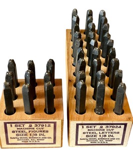 lot 391 image: Vintage Steel Letter Punches