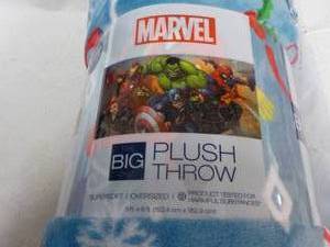 lot 2 image: Marvel Big Plush Throw 5 ft x 6 ft...