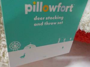 lot 3 image: Pillow Fort Deer Stocking and Throw...