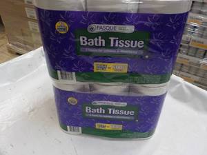lot 52 image: 24 Rolls Pasque 2 ply Bath Tissue...