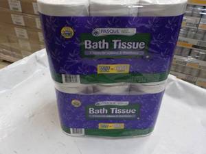 lot 53 image: 24 Rolls Pasque 2 ply Bath Tissue...