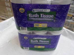 lot 54 image: 24 Rolls Pasque 2 ply Bath Tissue...