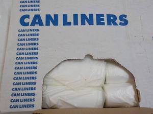 lot 76 image: Case of 250 Clear 33 Gallon Can Lin...