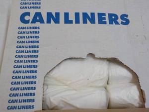 lot 77 image: Case of 250 Clear 33 Gallon Can Lin...