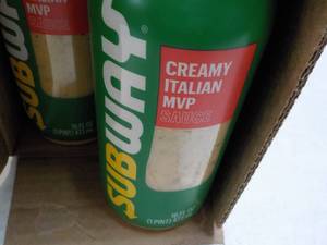 lot 155 image: 6 ct Subway Creamy Italian Sauce...