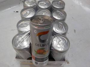 lot 161 image: 12 pack Celsius 12 oz cans Non-Carb...