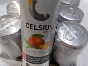 lot 164 image: 12 pack Celsius 12 oz cans Non-Carb...