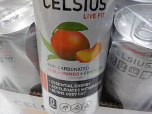 lot 169 image: 12 pack Celsius 12 oz cans Non-Carb...