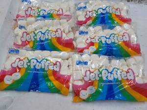 lot 180 image: 6 ct 12 oz bags Jet Puffed Marshmal...
