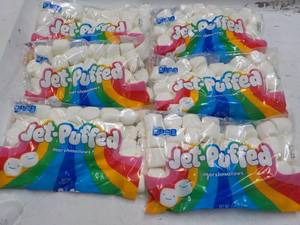 lot 182 image: 6 ct 12 oz bags Jet Puffed Marshmal...