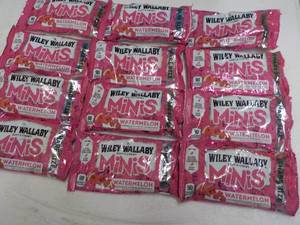 lot 196 image: 12 ct Wiley Wallaby 3.5 oz bags Min...