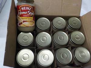 lot 249 image: 12 ct Heinz 12 oz Jars Roasted Turk...