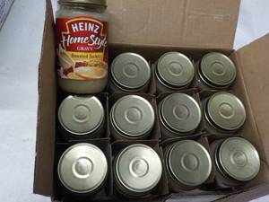 lot 252 image: 12 ct Heinz 12 oz Jars Roasted Turk...
