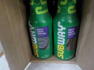 lot 262 image: 6 ct Subway 16 oz Sweet Onion Teriy...