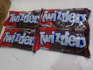 lot 300 image: 4 ct 12 oz bags Twizzlers Hersheys...