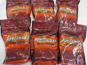 lot 334 image: 6 ct 10 oz Bags Hot Tamals...
