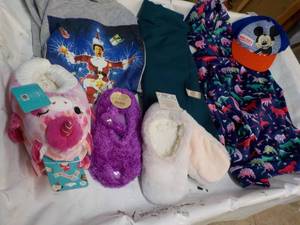 lot 12 image: Clothes, Scarf and Slippers...