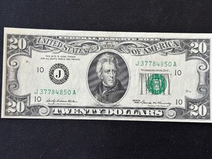 1969 Green Seal $20 Dollar Federal Reserve Note Uncirculated