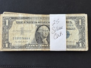 25 $1 Dollar Silver Certificates