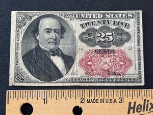 1874 Red Seal 25 Cent Fractional Currency