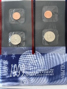 1999 P&D Susan B. Anthony Uncirculated Coin Set