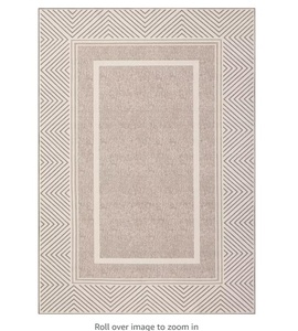 lot 10 image: Gaomon 8x10 Bordered Modern Area Rug with Non-Slip Backing