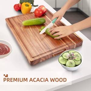 lot 25 image: Set of Premium Acacia Wood Cutting Boards