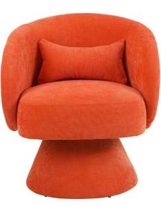 lot 38 image: Orange Swivel Chair with Included Cushion