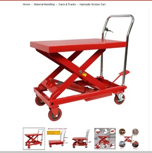 lot 44 image: GARVEE Hydraulic Lift Table Cart 660LBS Capacity