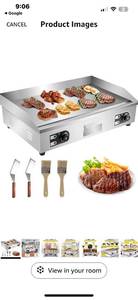 lot 46 image: Stainless Steel Electric Griddle with Accessories