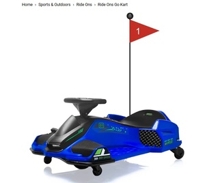 lot 50 image: GARVEE 24V Drift Go-Kart for Kids with LED Lights and Music