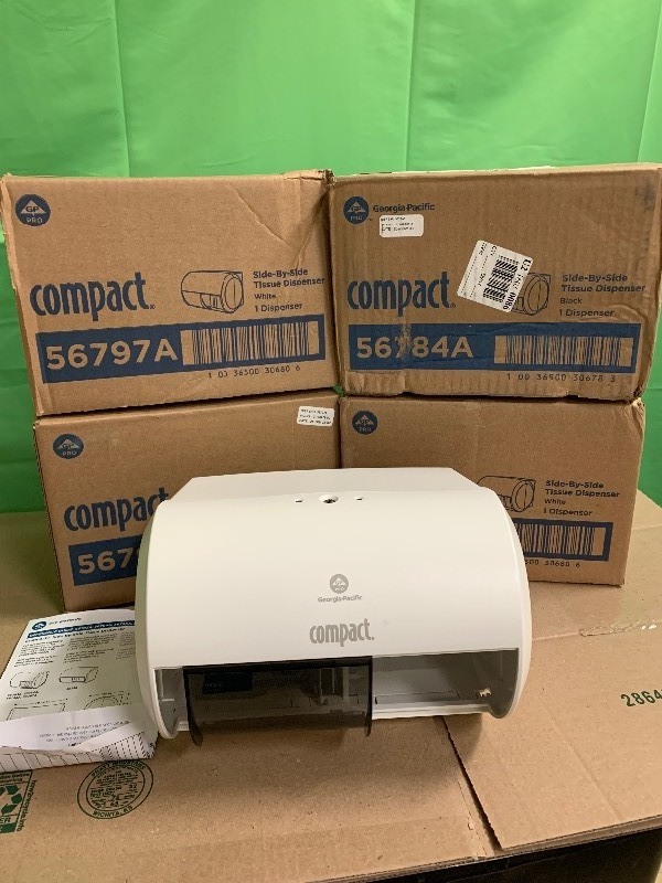 lot 14 image: Georgia Pacific Pro Compact Toilet Paper Dispensers