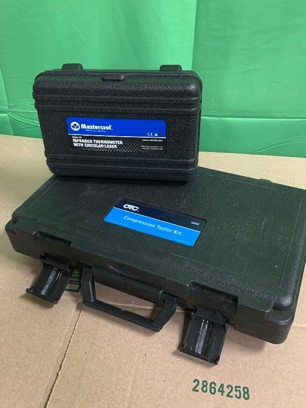 lot 16 image: OTC Compression Tester Kit & Mastercool Infrared Thermometer