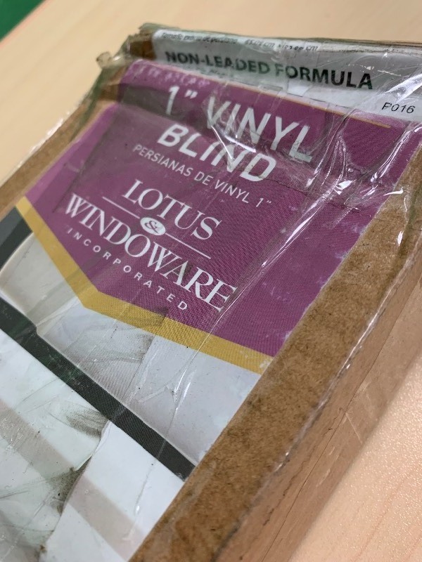 lot 48 image: LOTUS & WINDOWARE Cordless Mini Blind, 1 Vinyl Slats, 33 Wide x 72 Long - White, Window Blinds for Home and Office, Interior Door Blinds - Light Filtering