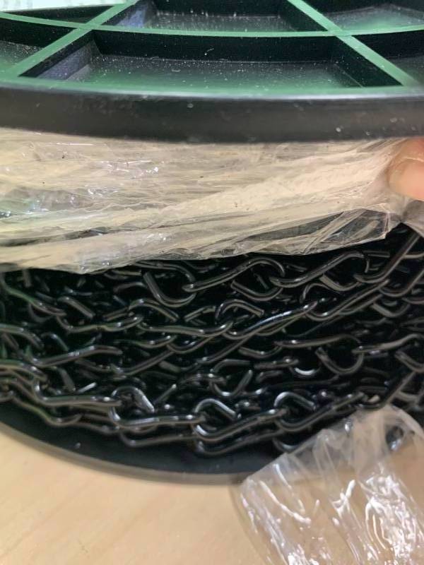 lot 82 image: #14 Steel Single Jack Chain, Black Polycoat, 190 per Reel