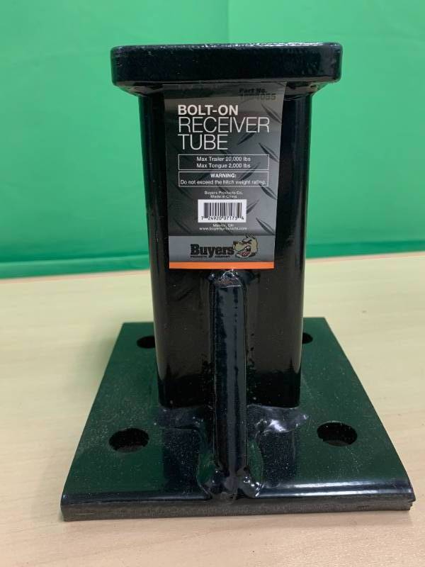 lot 85 image: Buyers Products 1804055 2 Bolt-On Receiver Tube, 20,000 Lbs MGTW, 2,000 MVL, Corrosion Resistant Black Powder Coat Finish, Receiver Hitch Accessories
