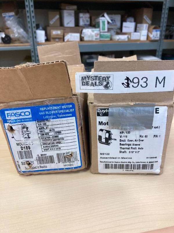 lot 93 image: Fasco D189 120 HP 1500 RPM 230 Volts General Purpose Fan Motor &
