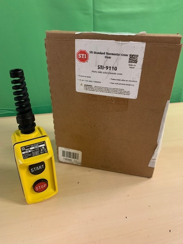 lot 135 image: STI-9110 Standard Thermostat Guard and SquareD Electric Pendant Station