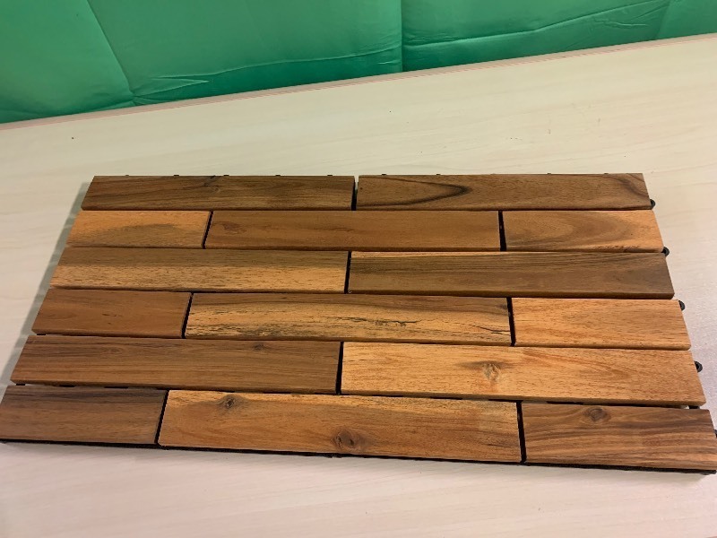 lot 151 image: Acacia Wood Interlocking Deck Tiles